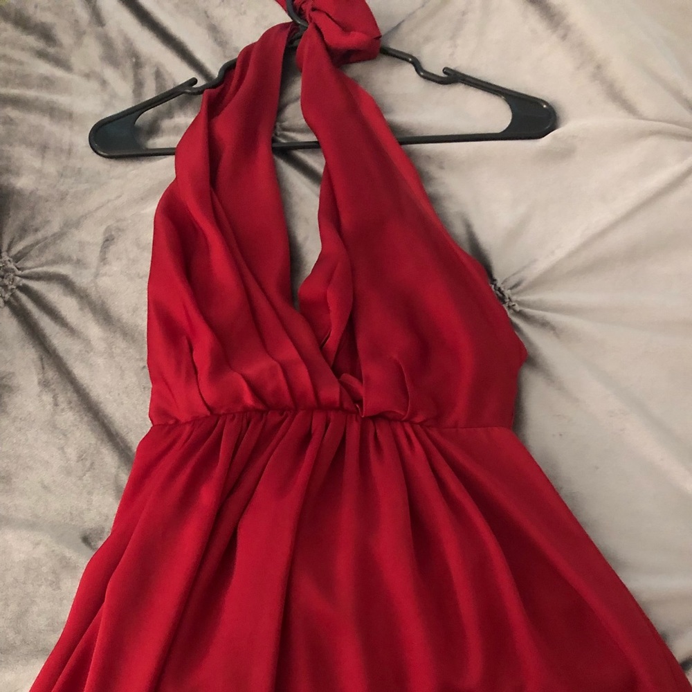 Red cocktail dress